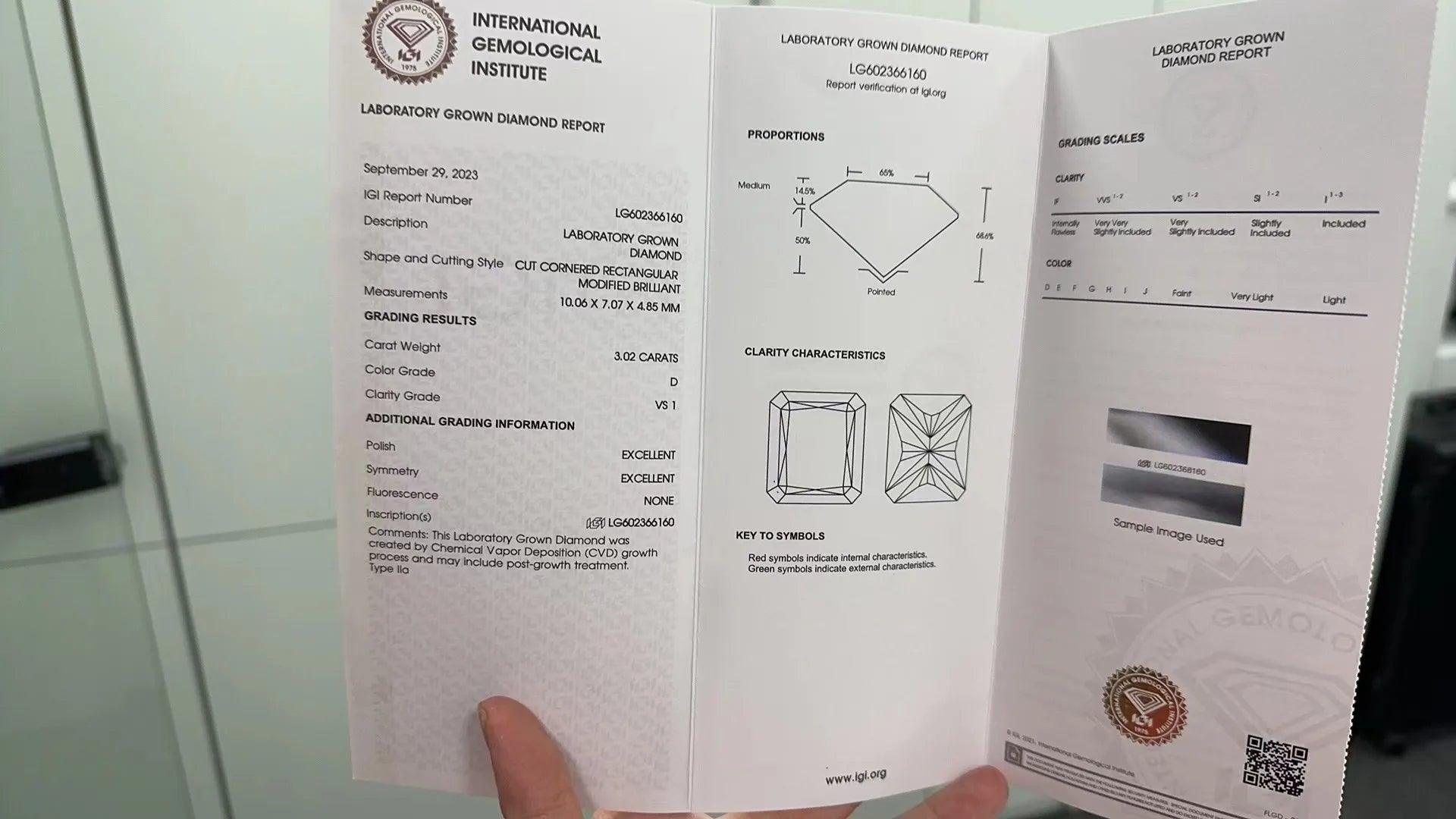 Ring 14K Yellow Gold 1-5ct Radiant Lab Diamond Halo IGI Female's - J&G® JEWELRY STORE