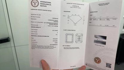 Ring 14K Yellow Gold 1-5ct Radiant Lab Diamond Halo IGI Female's - J&G® JEWELRY STORE