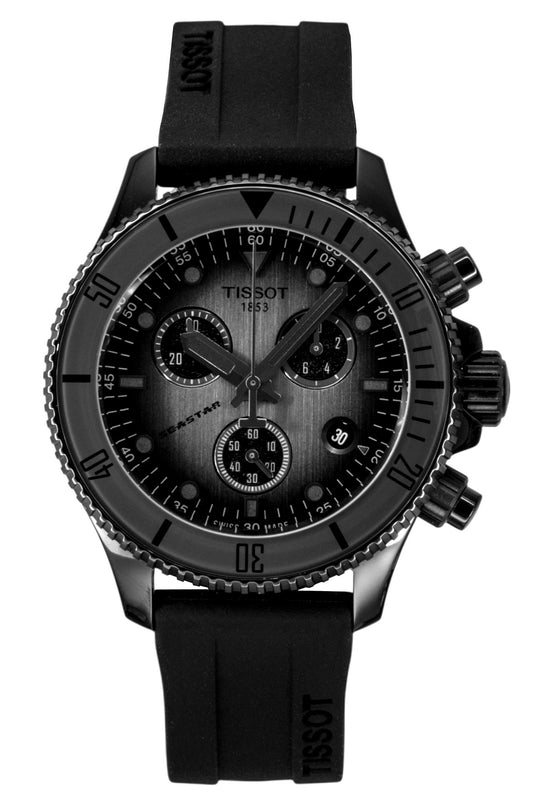 Casio Quartz movement Black Male T120.217.37.061.00. A brand-new Casio watch featuring a Black dial. Side view.