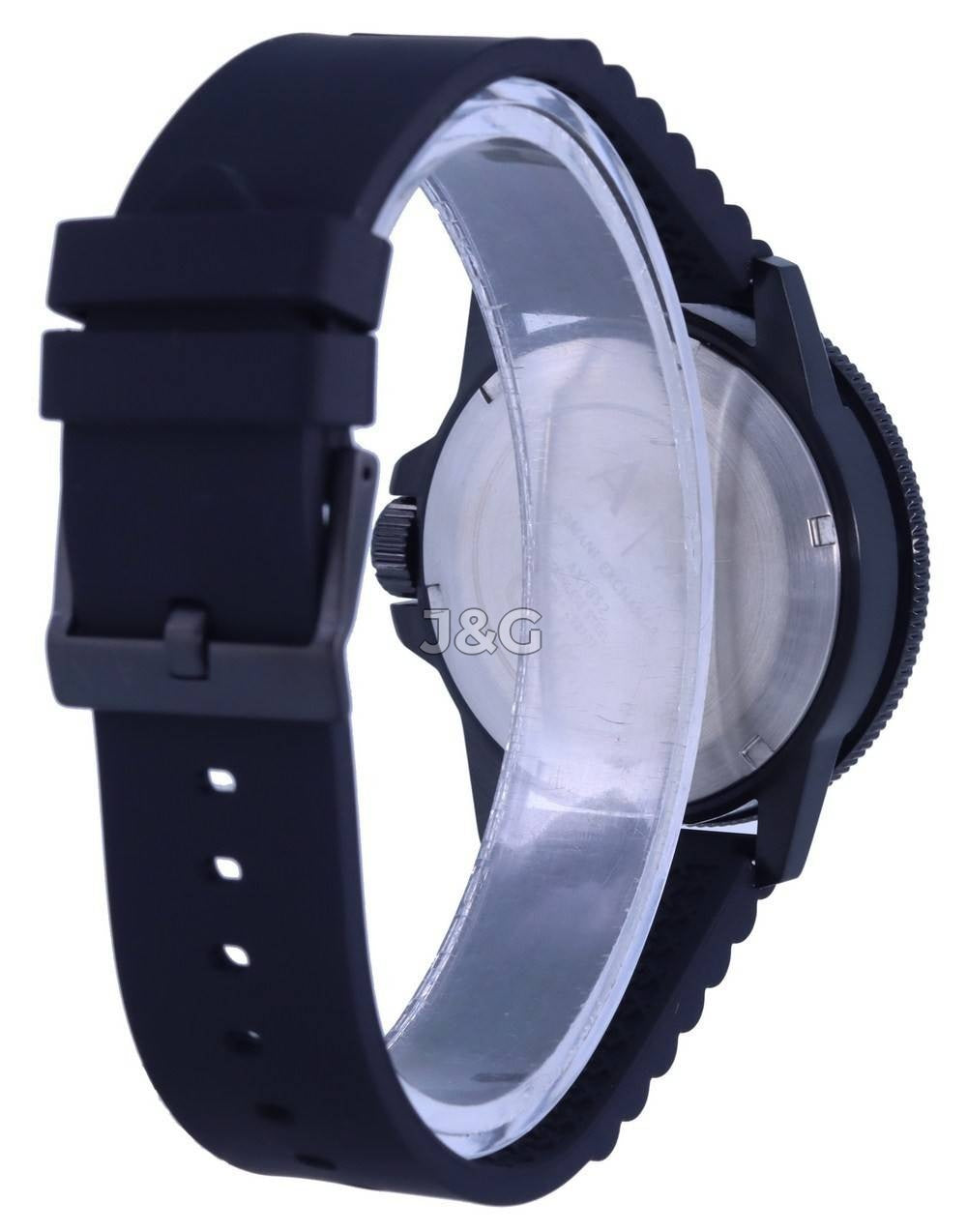 Armani Exchange Leonardo Luminous hands White Silicone Male AX1852. A brand-new Armani Exchange Leonardo watch featuring a White dial and a Silicone strap. Front view. - view 4