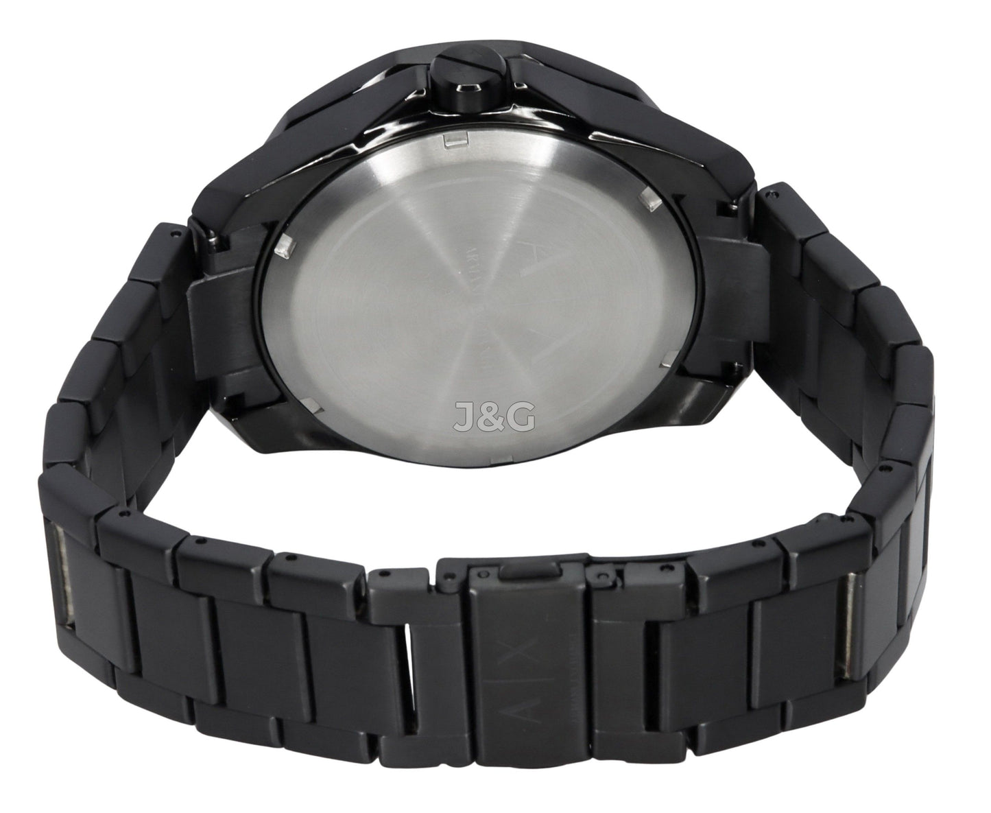 Armani Exchange Quartz movement Grey Stainless steel Male AX1952. A brand-new Armani Exchange watch featuring a Grey dial and a Stainless steel strap. Front view. - view 4