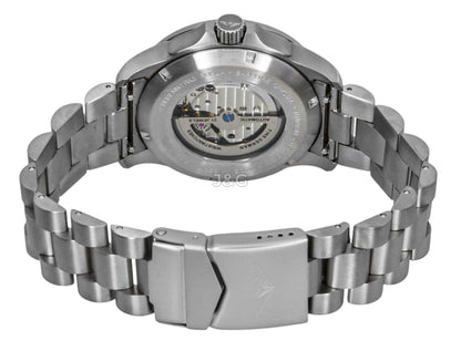 Bauhaus Aviation Automatic movement Dark Green Leather Male BA-2864M4. A brand-new Bauhaus Aviation watch featuring a Dark Green dial and a Leather strap. Front view. - view 4