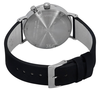 Bauhaus Classic Solar powered White Leather Male BA-21121. A brand-new Bauhaus Classic watch featuring a White dial and a Leather strap. Side view. - view 3