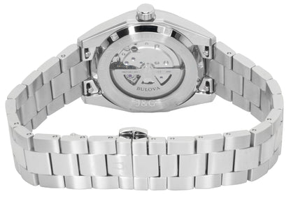 Bulova Automatic movement White Stainless steel Male 96B436. A brand-new Bulova watch featuring a White dial and a Stainless steel strap. Front view. - view 4