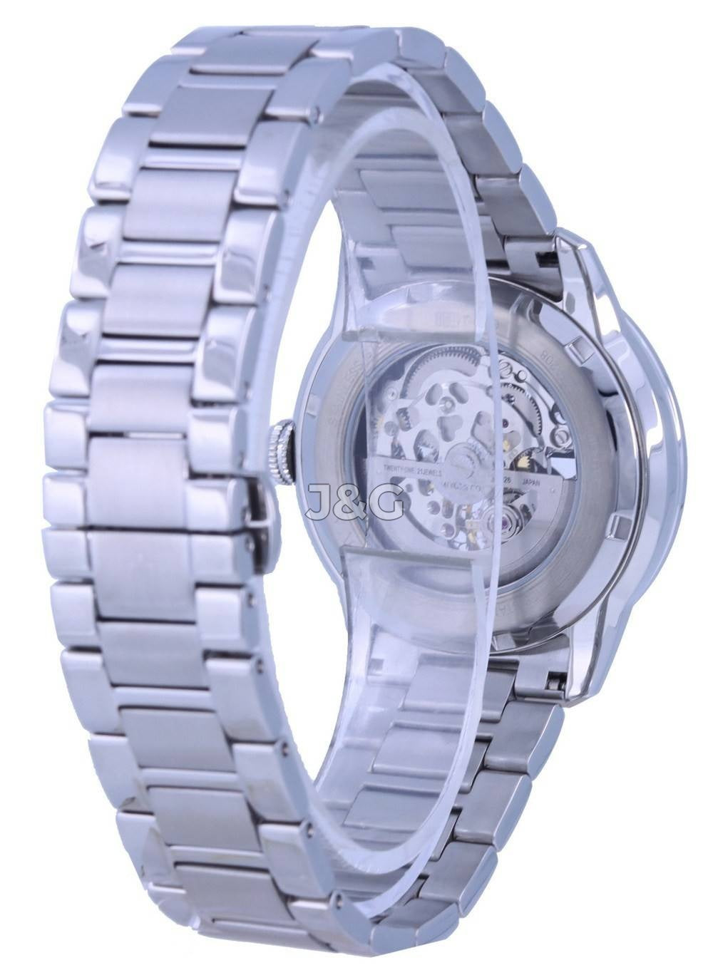 Bulova Classic Automatic movement Black Stainless steel Male 96A208. A brand-new Bulova Classic watch featuring a Black dial and a Stainless steel strap. Side view. - view 3