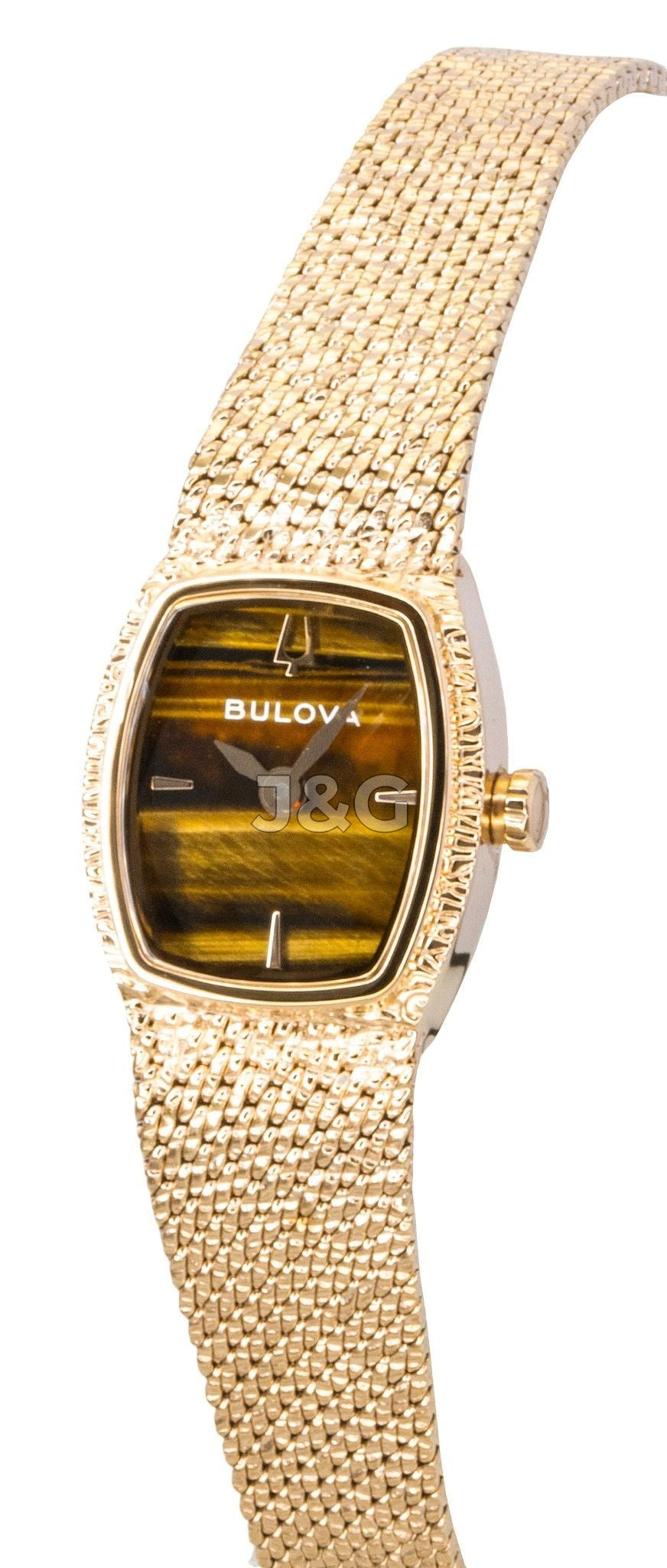 Bulova Quartz movement Blue Stainless steel Female 97L185. A brand-new Bulova watch featuring a Blue dial and a Stainless steel strap. Side view. - view 2