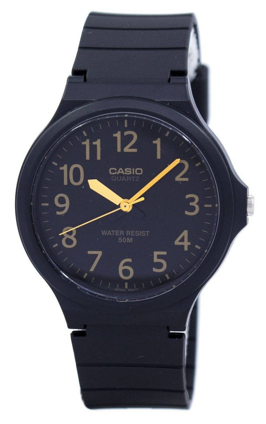 Casio Analog Quartz MW240-1B2V Stainless Steel. A brand-new Casio watch. Angled view.