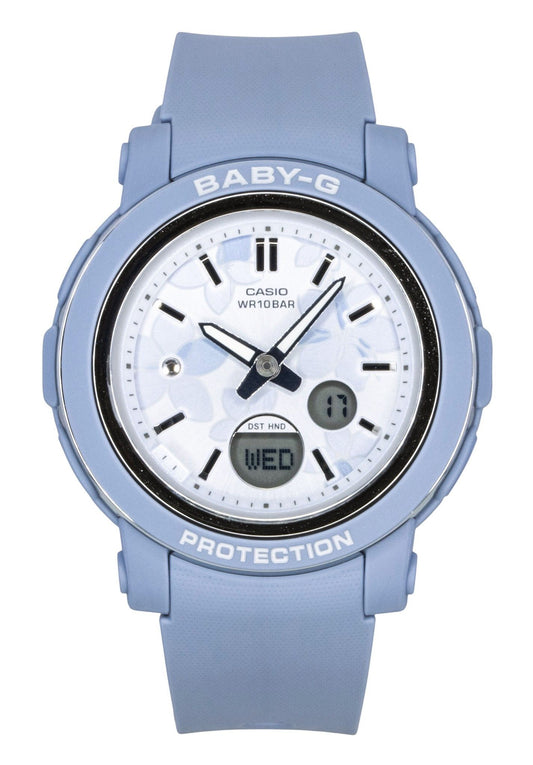 Casio Baby-G Analog Digital Resin Strap Multicolor Dial. A brand-new Casio Baby-G watch featuring a Multicolor dial. Angled view.