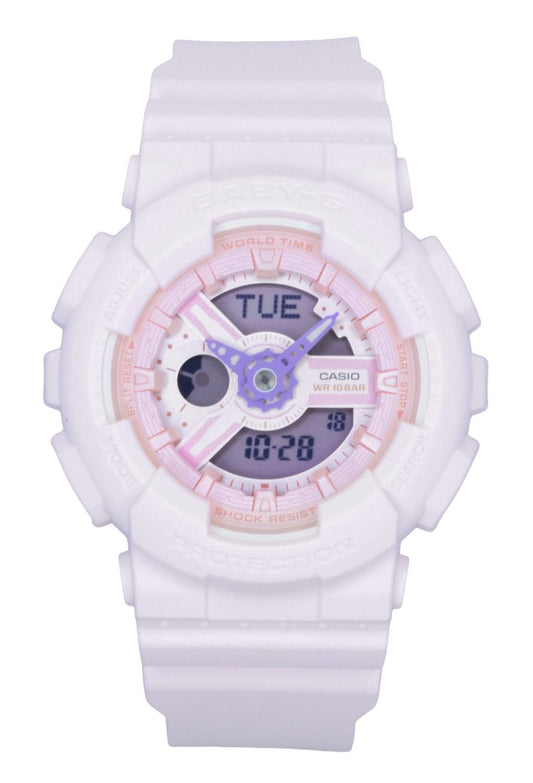 Casio Baby-G Analog Digital Resin Strap Pink Dial Quartz. A brand-new Casio Baby-G watch featuring a Pink dial. Side view.
