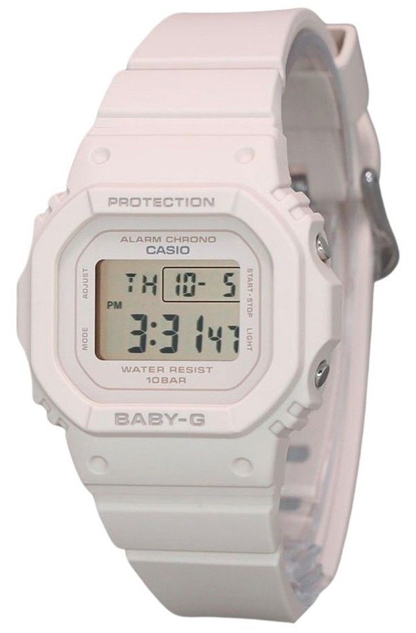 Casio Baby-G Digital Beige Pink Resin Strap Quartz 100M Wo. A brand-new Casio Baby-G watch. Side view.