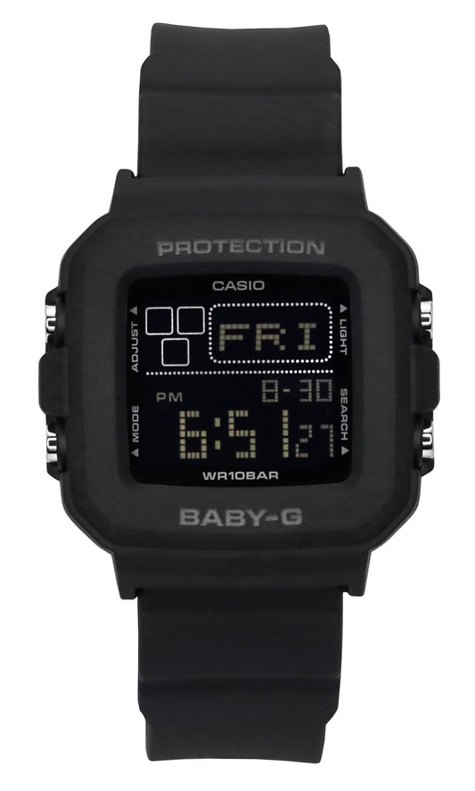 Casio Baby-G Digital Resin Strap Black Dial Quartz 100M Wo. A brand-new Casio Baby-G watch featuring a Black dial. Angled view.