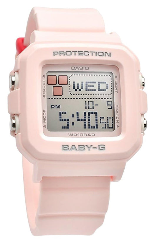 Casio Baby-G Plus Digital Pink Resin Strap Quartz 100M Wo. A brand-new Casio Baby-G watch. Front view.