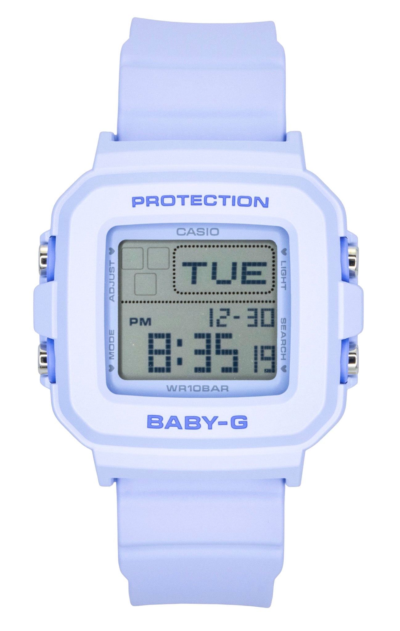 Casio Baby-G Plus Digital Resin Strap Quartz 100M Wo With. A brand-new Casio Baby-G watch. Side view.