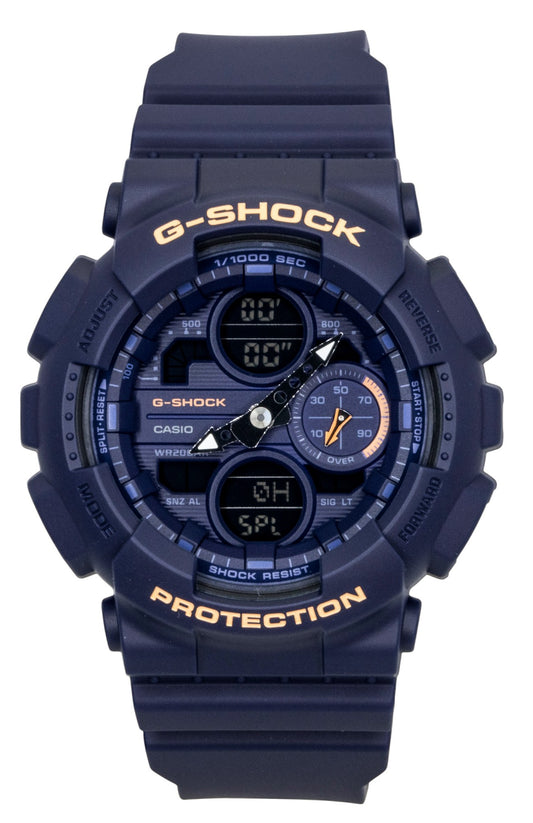 Casio G-Shock Analog Digital Bio-Based Resin Blue Dial. A brand-new Casio G-Shock watch featuring a Blue dial and a Plastic strap. Side view.
