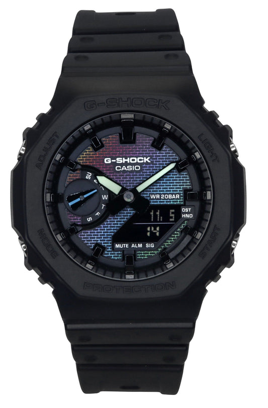 Casio G-Shock Analog Digital Bio-Based Resin Strap. A brand-new Casio G-Shock watch featuring a Multicolor dial and a Plastic strap. Front view.