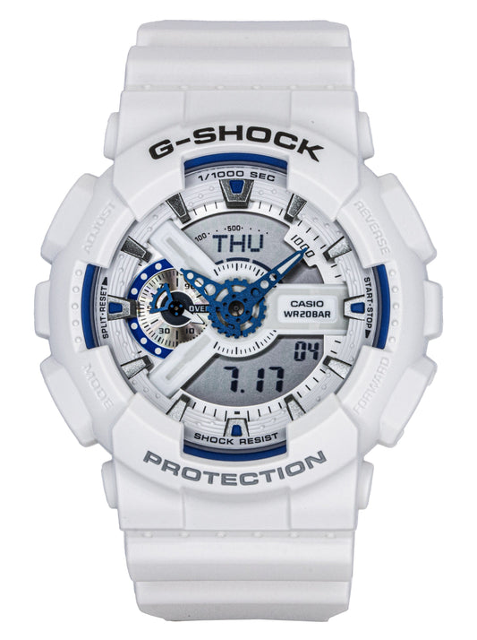 Casio G-Shock Analog Digital Resin Strap White Dial Quartz. A brand-new Casio G-Shock watch featuring a White dial. Front view.
