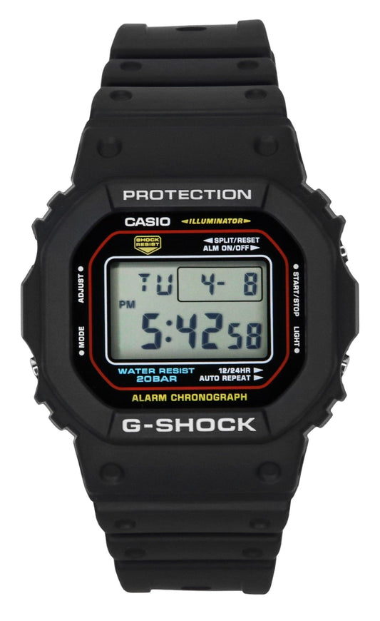 Casio G-Shock Digital Bio-Based Resin Quartz 200M. A brand-new Casio G-Shock watch featuring a Plastic strap. Side view.