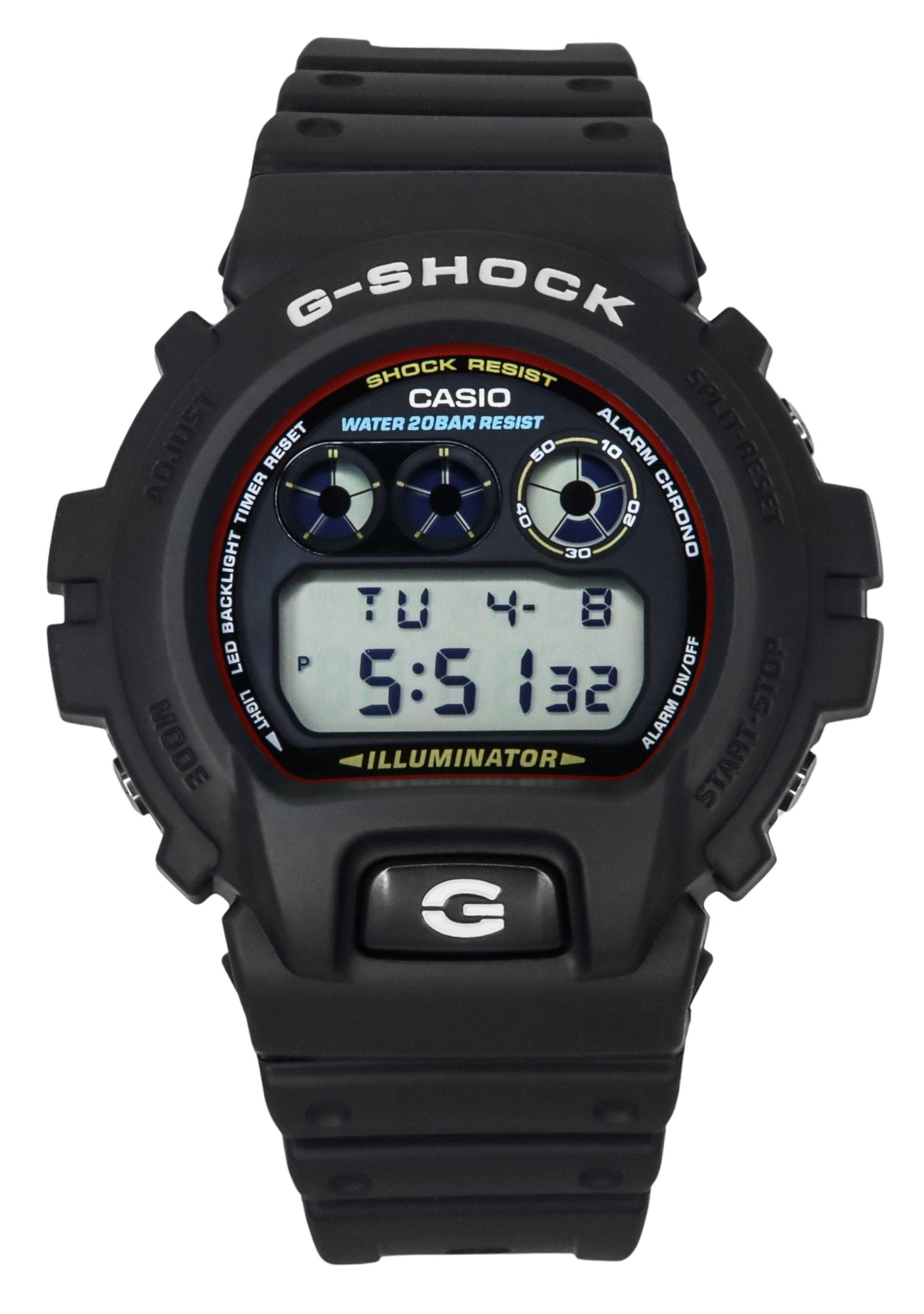 Casio G-Shock Digital Bio-Based Resin Quartz 200M. A brand-new Casio G-Shock watch featuring a Plastic strap. Side view.