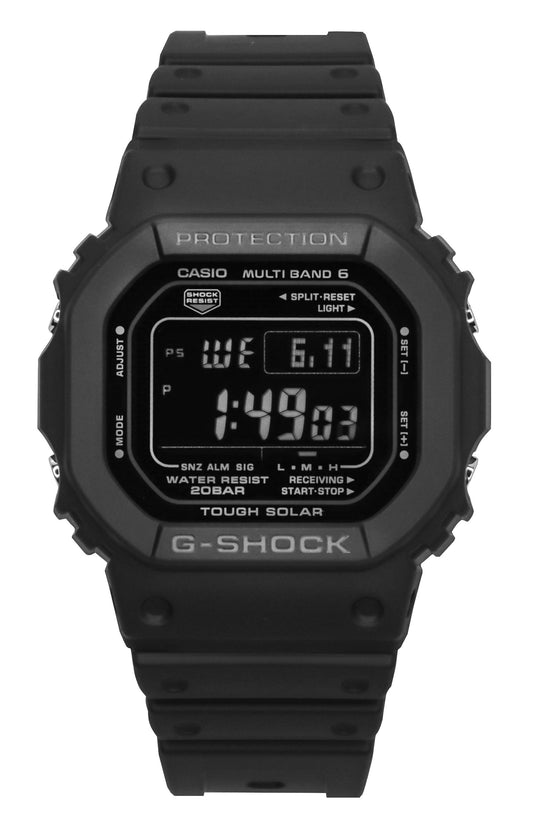 Casio G-Shock Digital Bio-Based Resin Solar 200M. A brand-new Casio G-Shock watch featuring a Plastic strap. Front view.