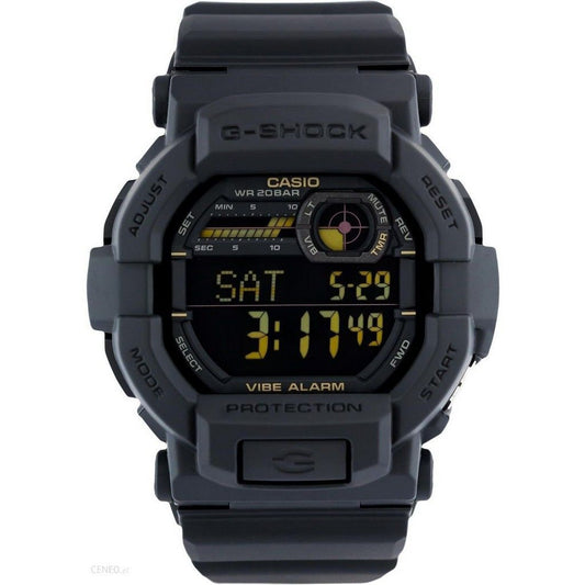 Casio G-Shock Digital GD350-1B Stainless Steel. A brand-new Casio G-Shock watch. Front view.