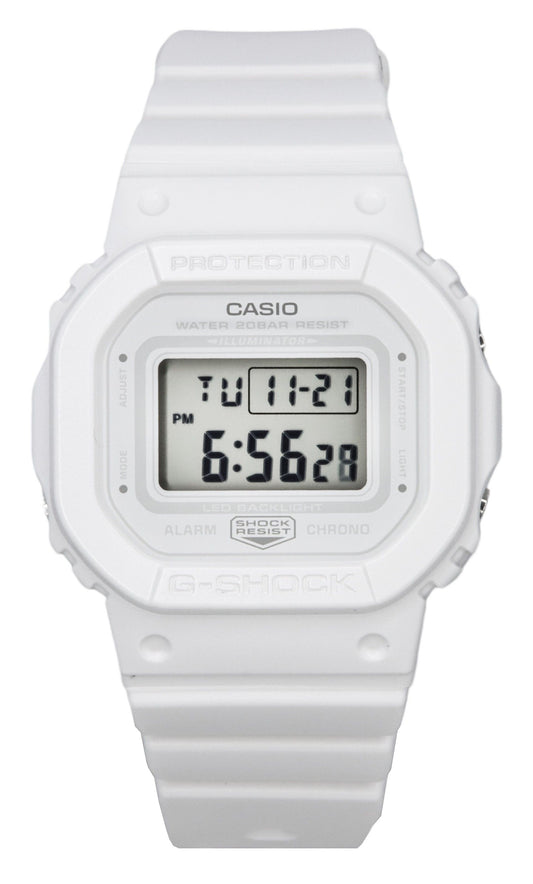 Casio G-Shock Digital White Resin Strap White Dial Quartz. A brand-new Casio G-Shock watch featuring a White dial. Front view.