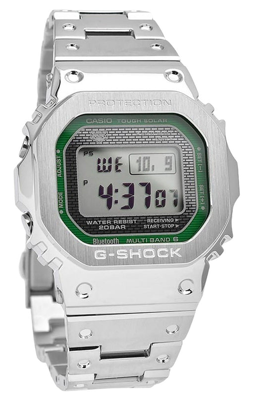 Casio G-Shock Full Metal Digital Tough Solar 200M. A brand-new Casio G-Shock watch. Front view.