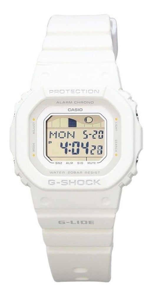Casio G-Shock G-Lide Digital White Bio Based Resin Strap. A brand-new Casio G-Shock watch. Front view.