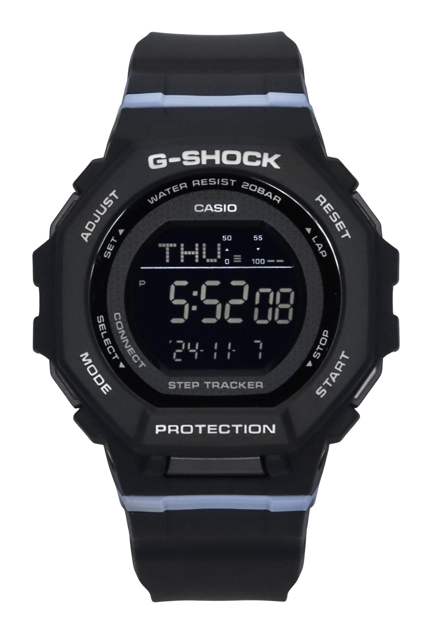 Casio G-Shock G-Squad Digital Smartphone Link Bio-Based. A brand-new Casio G-Shock watch featuring a Plastic strap. Front view.