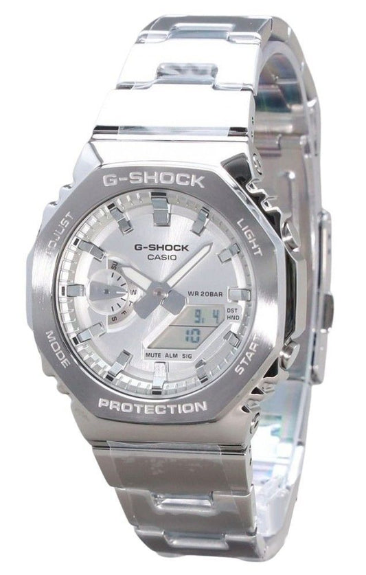 Casio G-Shock G-Steel Analog Digital Silver Dial Quartz 200M. A brand-new Casio G-Shock watch featuring a Silver dial. Front view.