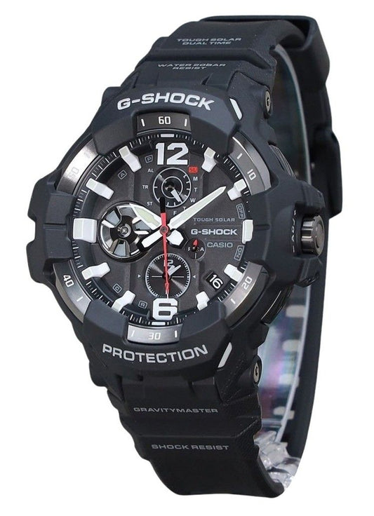 Casio G-Shock Master Of G-Air Gravitymaster Smartphone Link. A brand-new Casio G-Shock watch. Angled view.