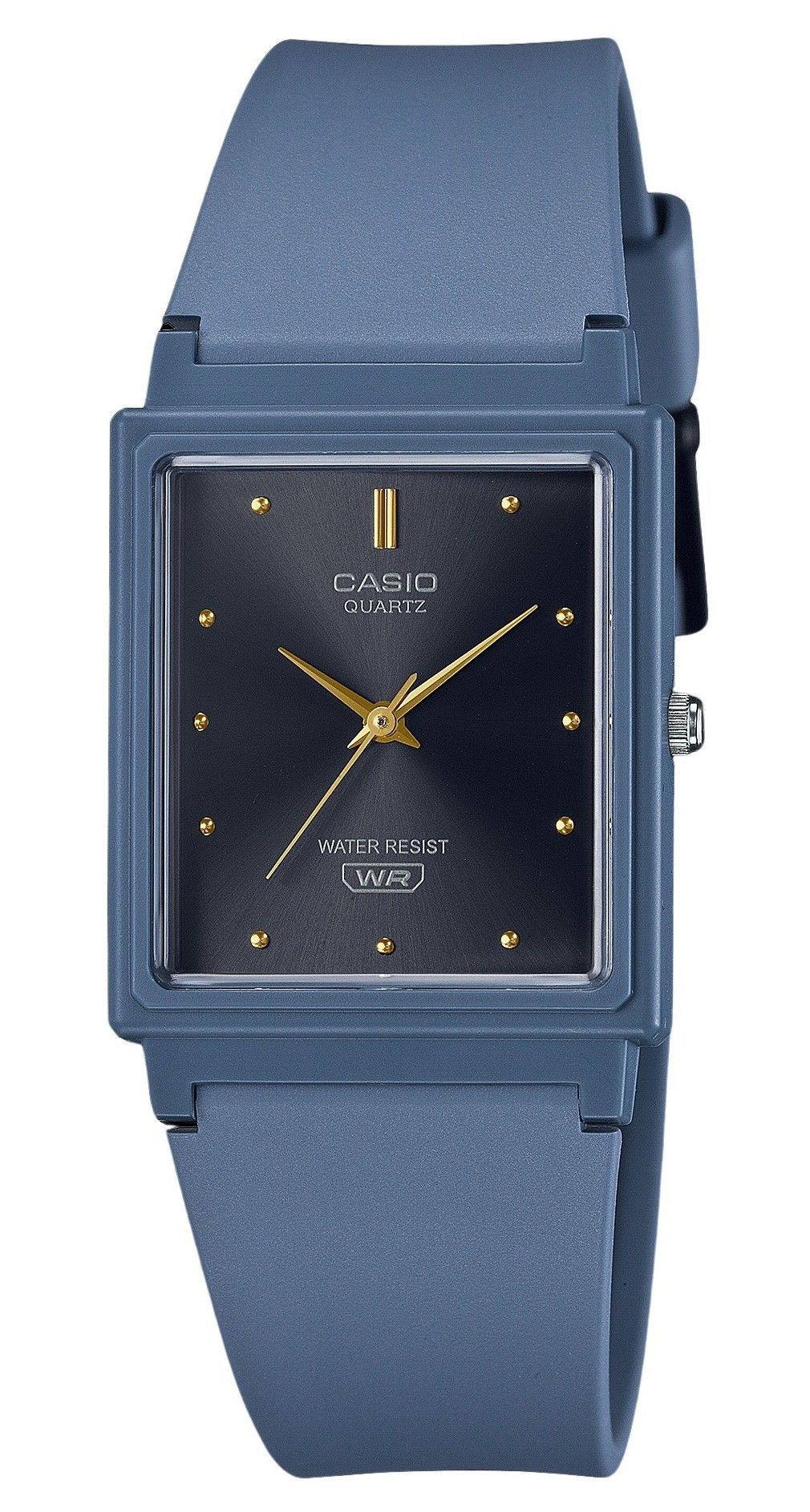 Casio POP Analog Blue Resin Strap Black Dial Quartz Wo. A brand-new Casio POP watch featuring a Black dial. Angled view.