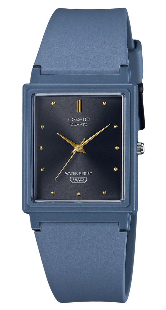 Casio POP Analog Blue Resin Strap Black Dial Quartz Wo. A brand-new Casio POP watch featuring a Black dial. Angled view.