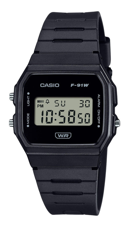 Casio POP Digital Black Bio Based Resin Strap Quartz. A brand-new Casio POP watch. Front view.