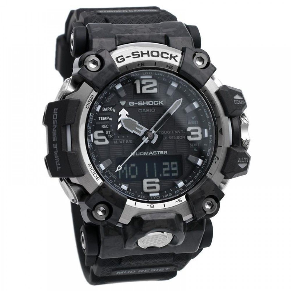 Casio Refurbished Casio G-Shock Mudmaster Analog Digital. A professionally refurbished Refurbished watch featuring a Black dial. Angled view.