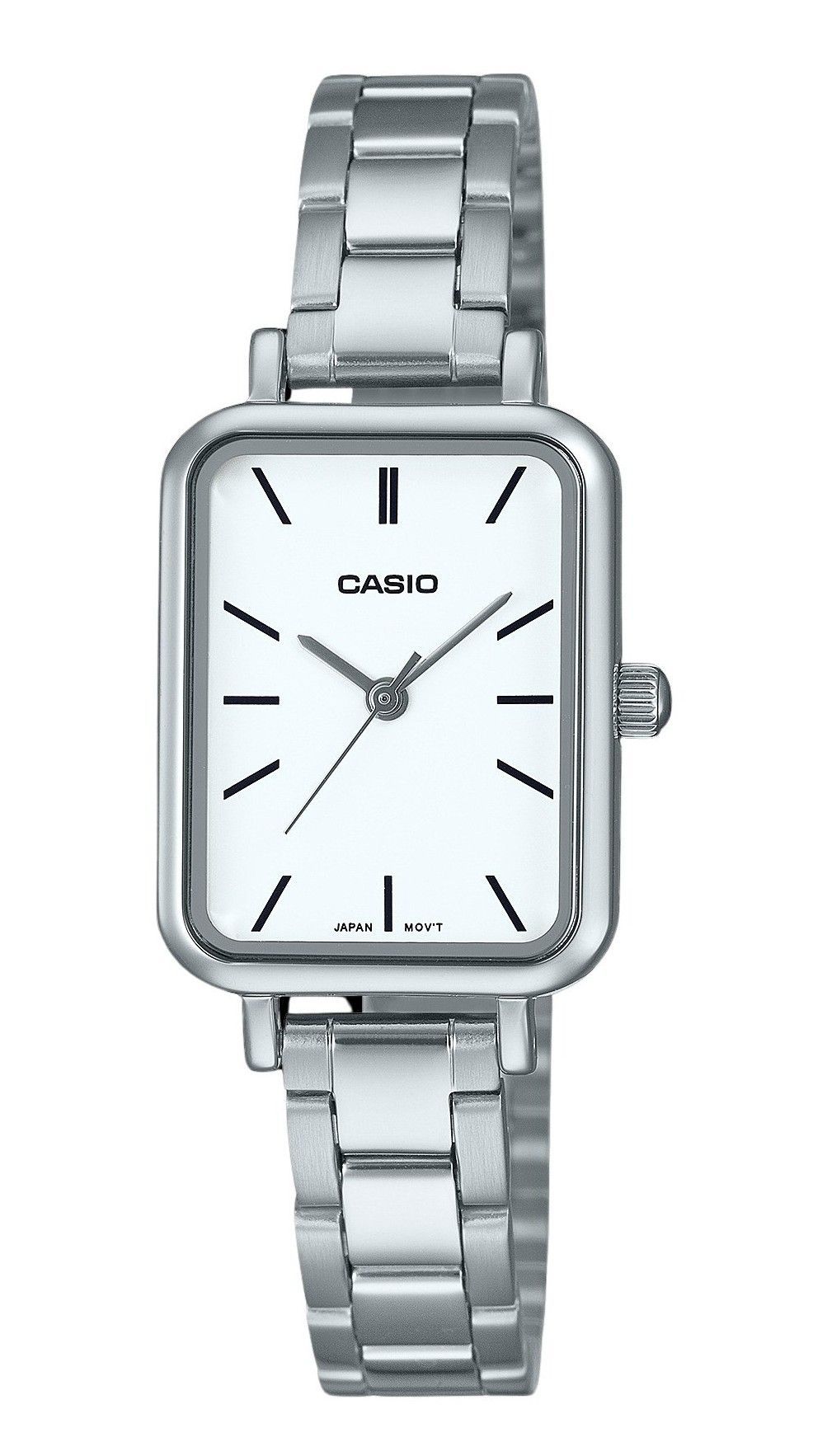 Casio Standard Analog Stainless Steel White Dial Quartz Wo. A brand-new Casio Standard watch featuring a White dial and a Stainless steel strap. Front view.