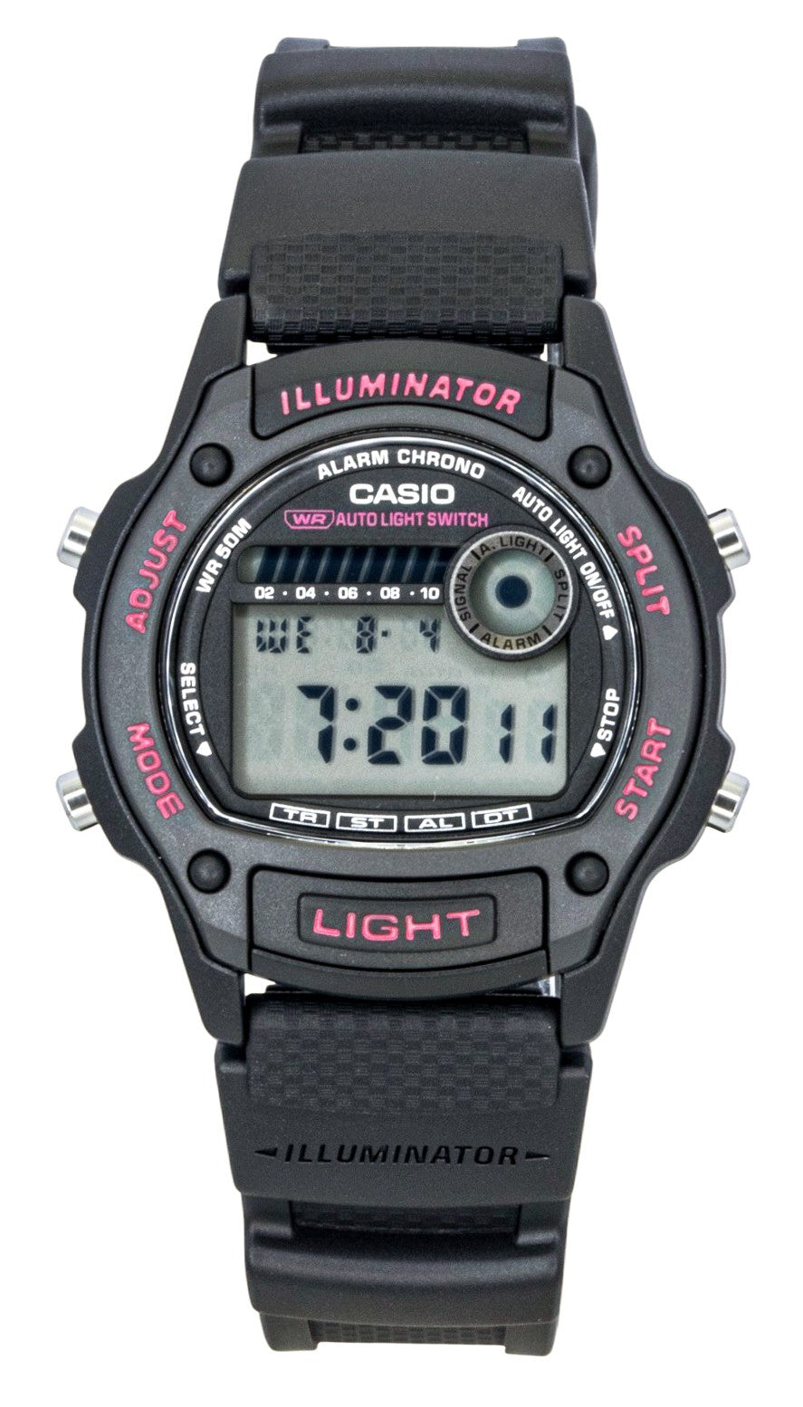 Casio Standard Digital Bio-Based Resin Strap Quartz. A brand-new Casio Standard watch featuring a Plastic strap. Side view.