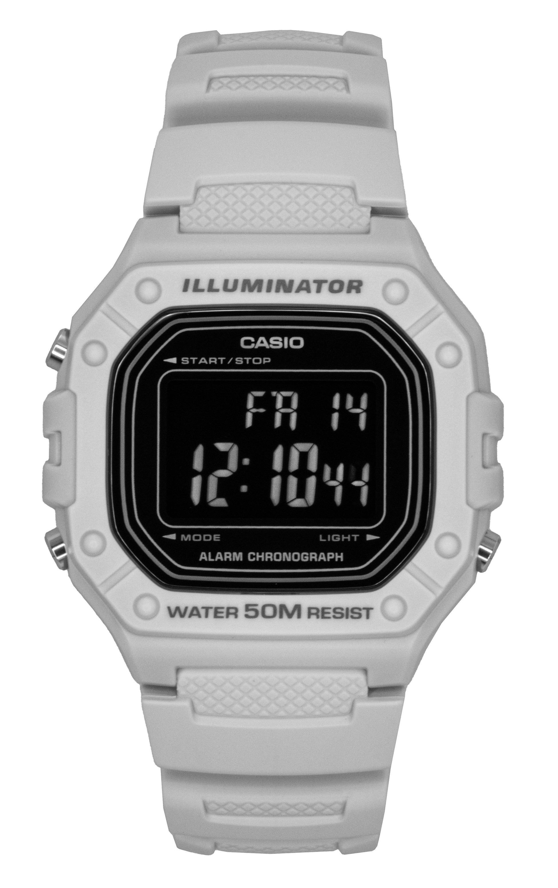 Casio Standard Digital Resin Strap Quartz Water Resistant. A brand-new Casio Standard watch. Angled view.