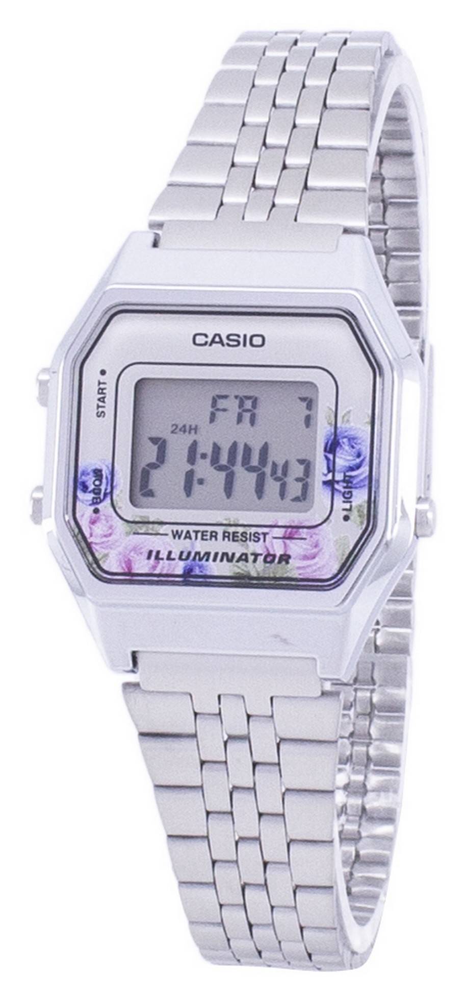 Casio Vintage Youth Illuminator Digital Wo Water Resistant. A brand-new Casio Vintage watch featuring a Stainless steel strap. Front view.