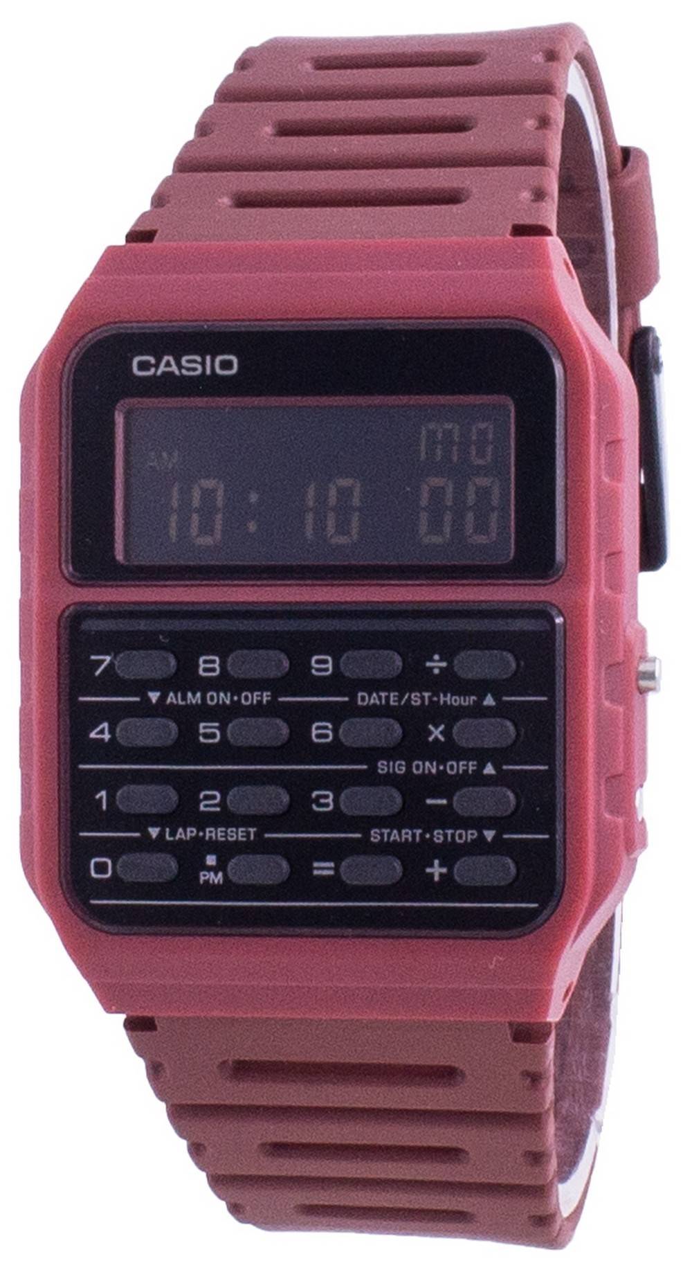 Casio Youth Data Bank Dual Time CA53WF-4B Water Resistant. A brand-new Casio Youth watch. Front view.