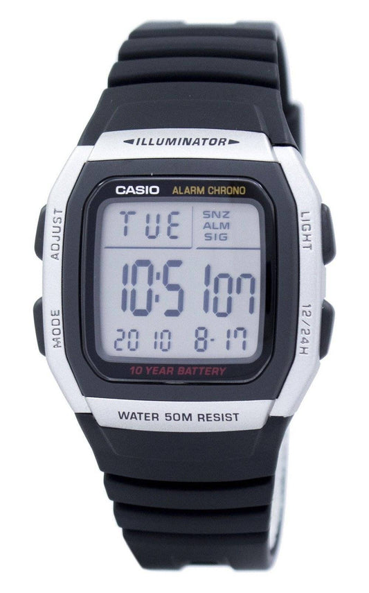 Casio Youth Digital Alarm Chrono Illuminator W96H-1AVDF. A brand-new Casio Youth watch. Front view.