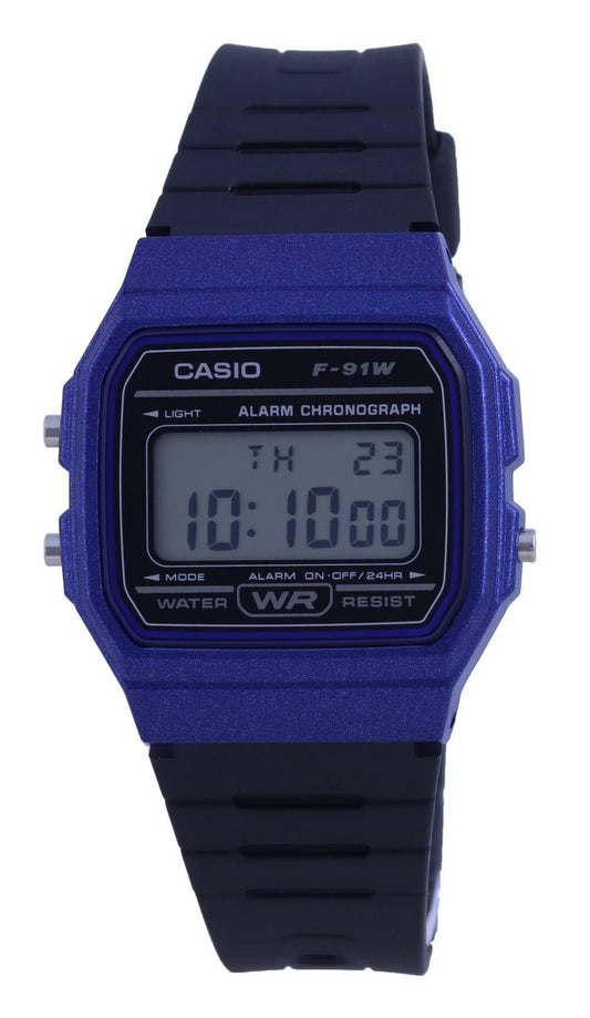 Casio Youth Resin Digital F91WM-2 Stainless Steel. A brand-new Casio Youth watch. Front view.