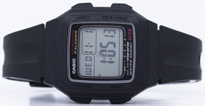 Casio Alarm Blue Male F-201WA-1ADF. A brand-new Casio watch featuring a Blue dial. Front view. - view 5