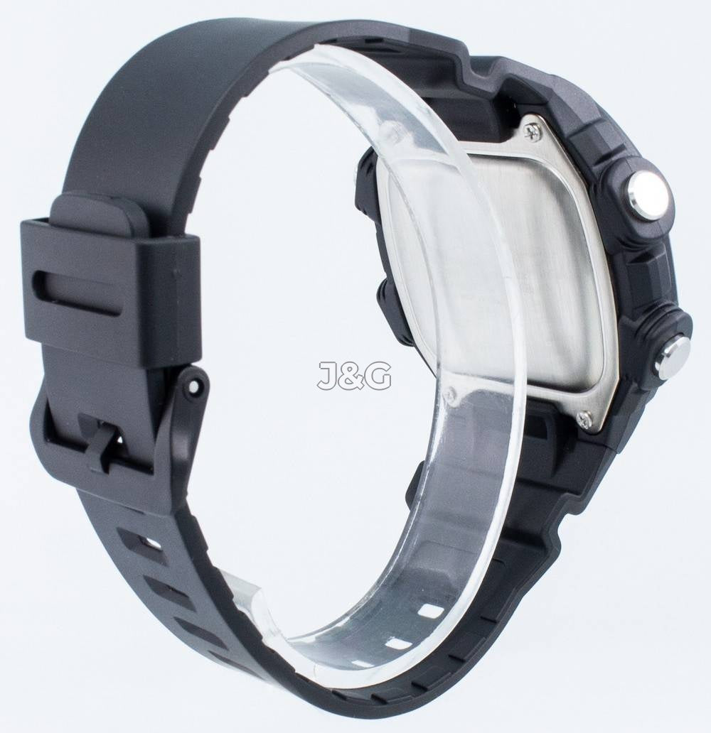 Casio Alarm White Rubber Male DW-291H-9AV. A brand-new Casio watch featuring a White dial and a Rubber strap. Side view. - view 4