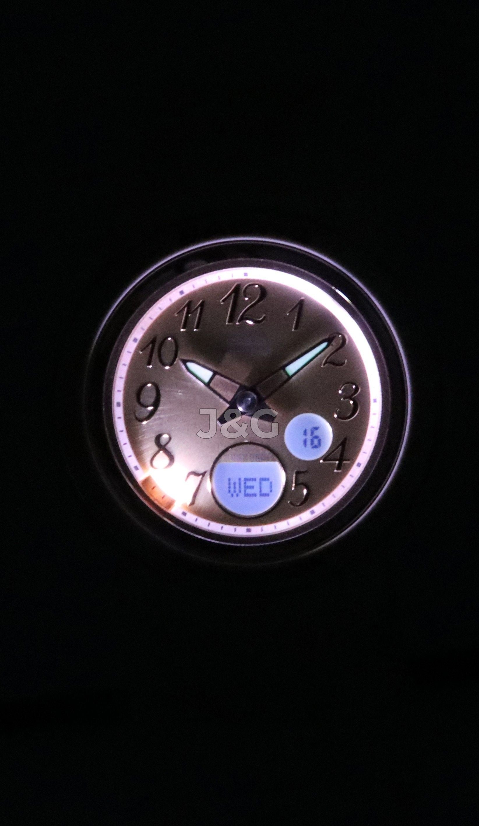 Casio Baby-G Alarm Gold Female BGA-290SA-4A. A brand-new Casio Baby-G watch featuring a Gold dial. Angled view. - view 3