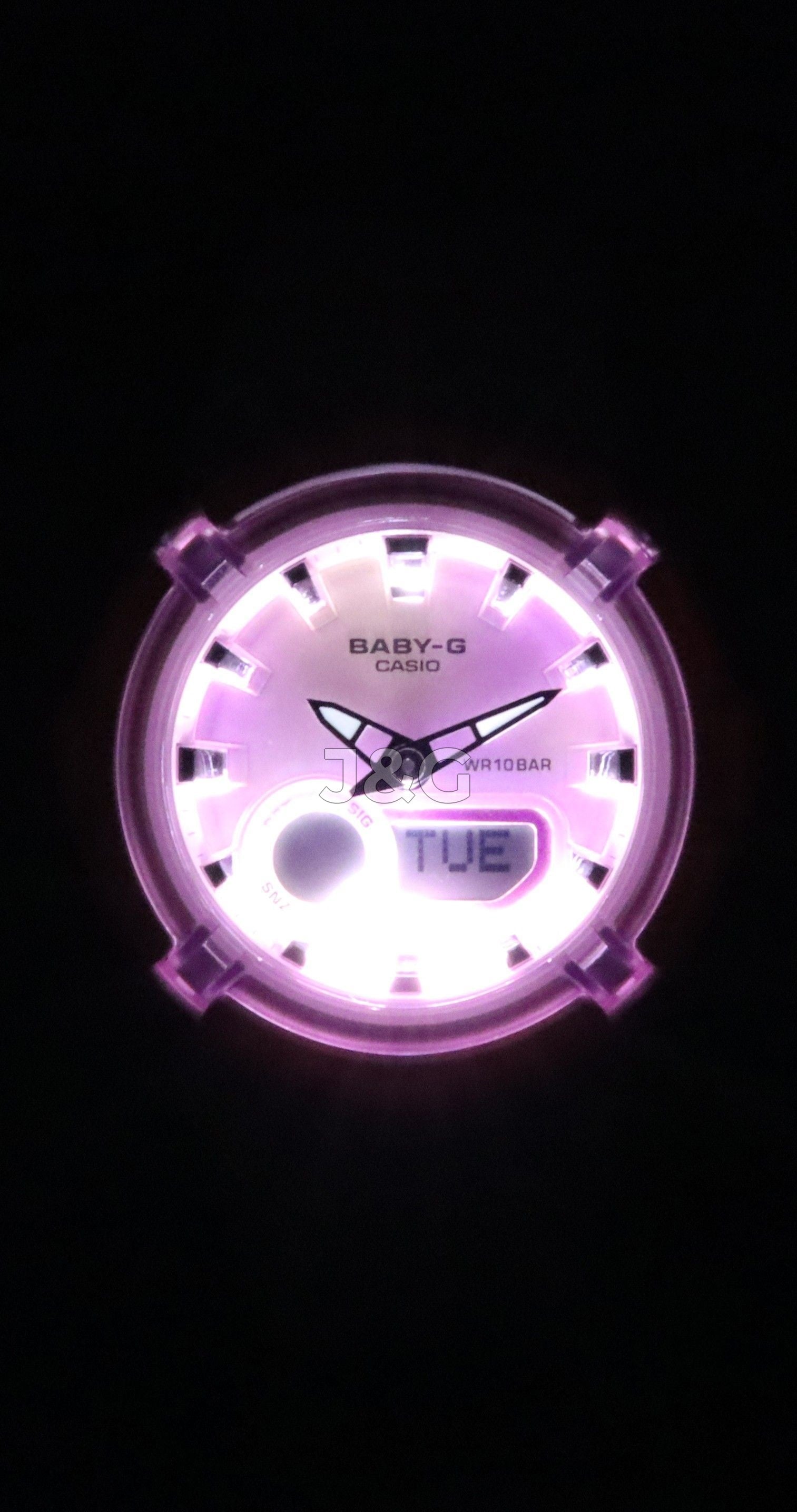 Casio Baby-G Alarm Multicolor Female BGA-280TD-4A. A brand-new Casio Baby-G watch featuring a Multicolor dial. Side view. - view 3