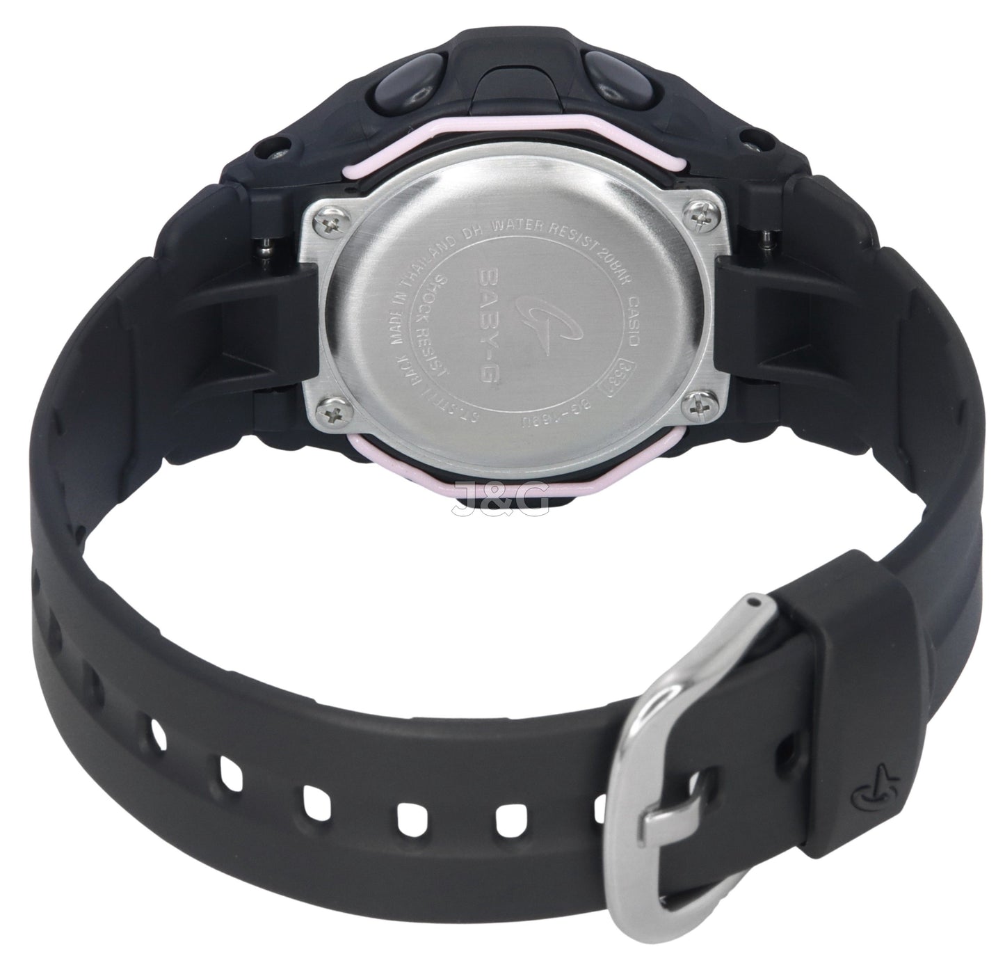 Casio Baby-G Alarm Pink Female BG-169U-1C. A brand-new Casio Baby-G watch featuring a Pink dial. Front view. - view 4