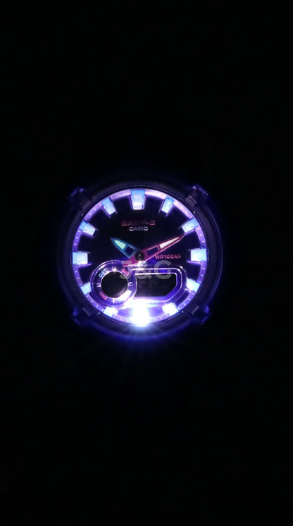 Casio Baby-G Quartz movement Blue Female BGA-280DN-2A. A brand-new Casio Baby-G watch featuring a Blue dial. Front view. - view 3