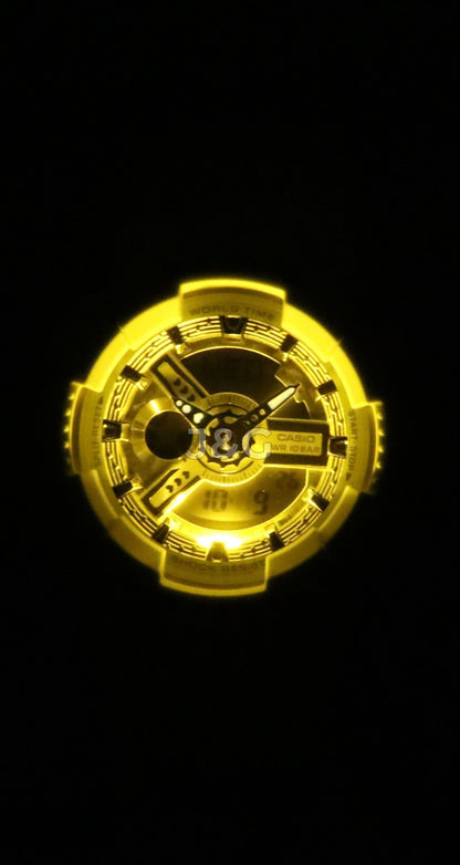 Casio Baby-G Quartz movement Green Female BA-110YK-3A. A brand-new Casio Baby-G watch featuring a Green dial. Front view. - view 3