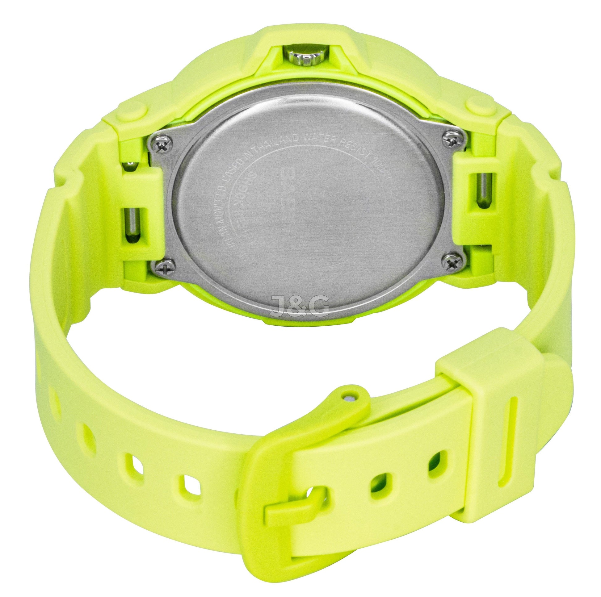 Casio Baby-G Quartz movement Green Female BGA-10-3A. A brand-new Casio Baby-G watch featuring a Green dial. Side view. - view 4