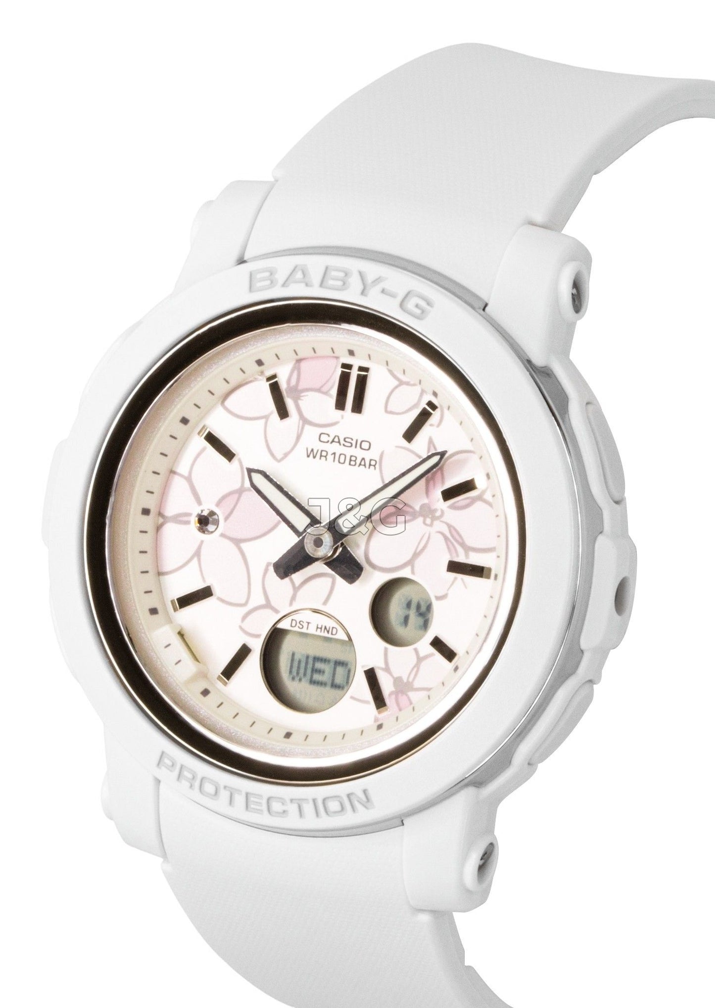 Casio Baby-G Quartz movement Multicolor Female BGA-290FL-7A. A brand-new Casio Baby-G watch featuring a Multicolor dial. Angled view. - view 4
